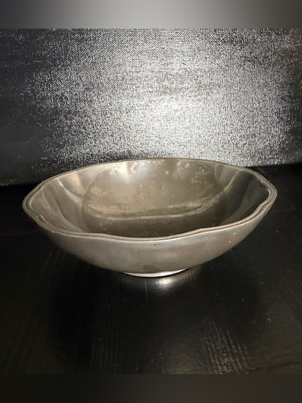 Vintage Gorham Handcrafted Matte Gray small metalic decorative Serving Bowl
